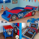 Set RaceCar 3 piese (pat masina, lenjerie pat, noptiera)